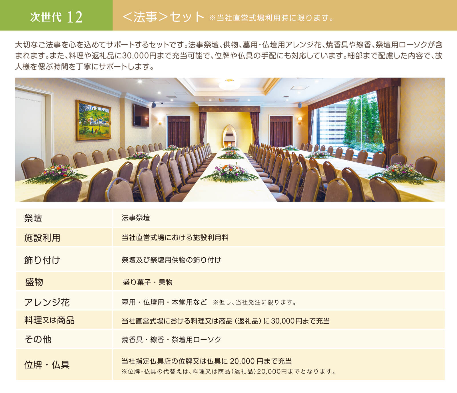 次世代12＜法事＞セット